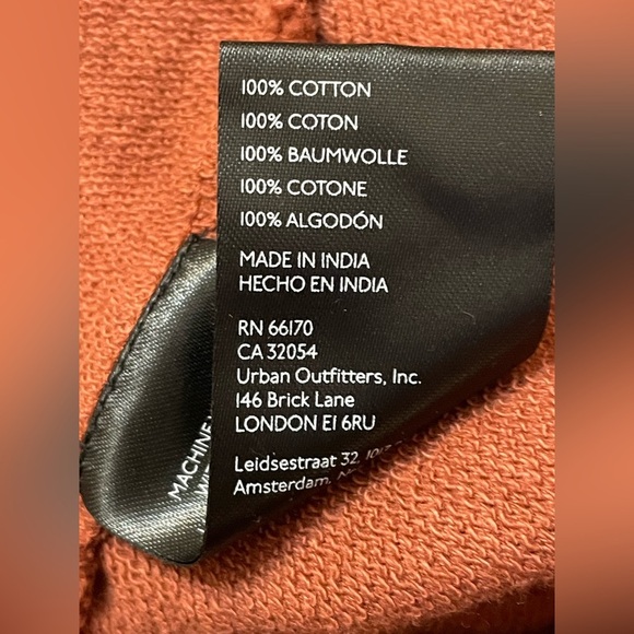 Anthropologie Pilcro Long-Sleeve Cocoon Corset Top Dark Orange Peplum Pleated XS - Picture 10 of 10